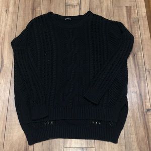 Black oversized sweater